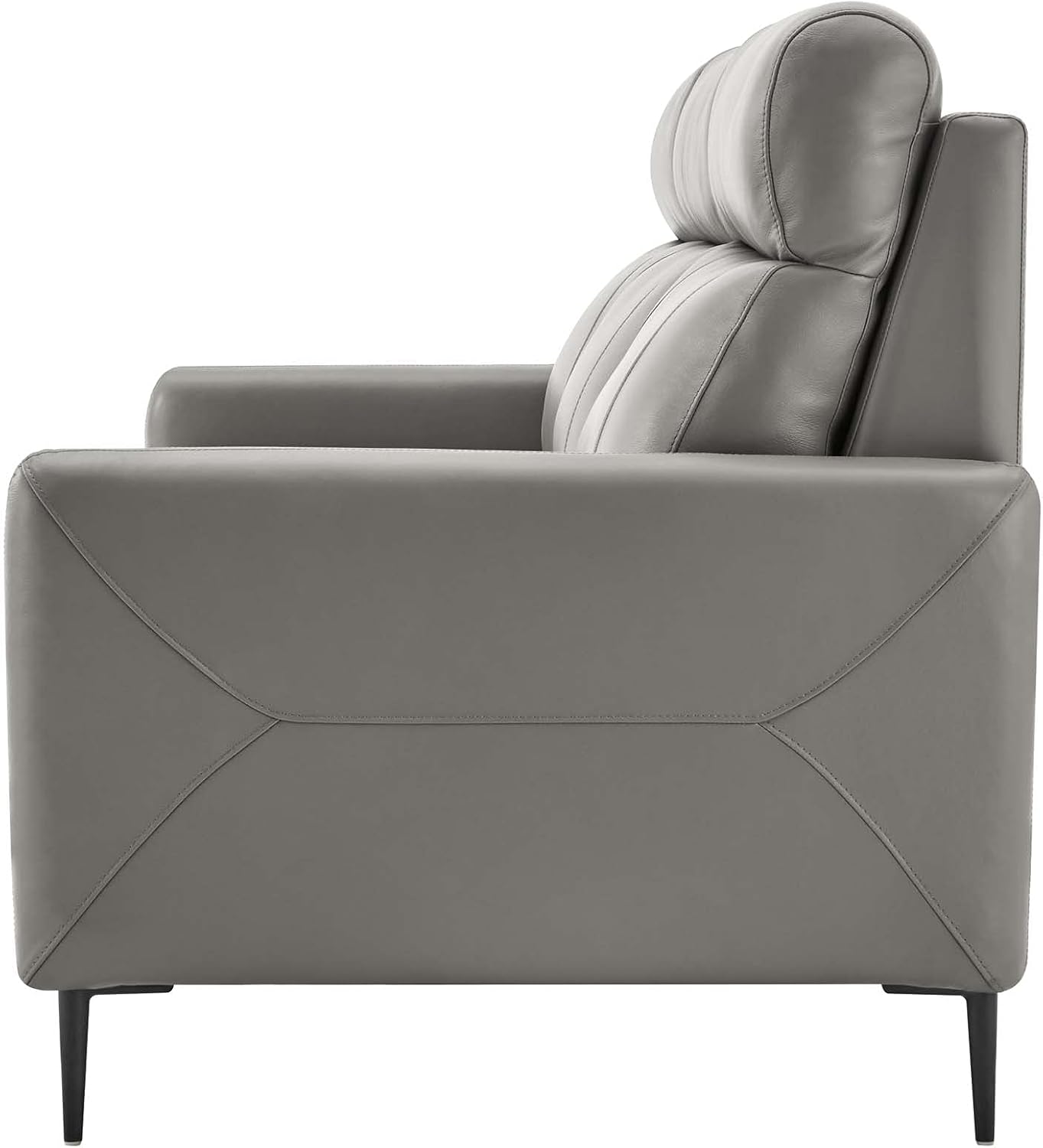 Side view of the sofa showing leg attachment area