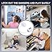 GCRQ Fridge Lock Child Safety 4-Digit Password Cabinet Lock, Upgraded Refrigerator Lock with Combination, for Door, Drawer, Freezer, Windows, Protect Children and Prevent Theft (White 1 Pc)