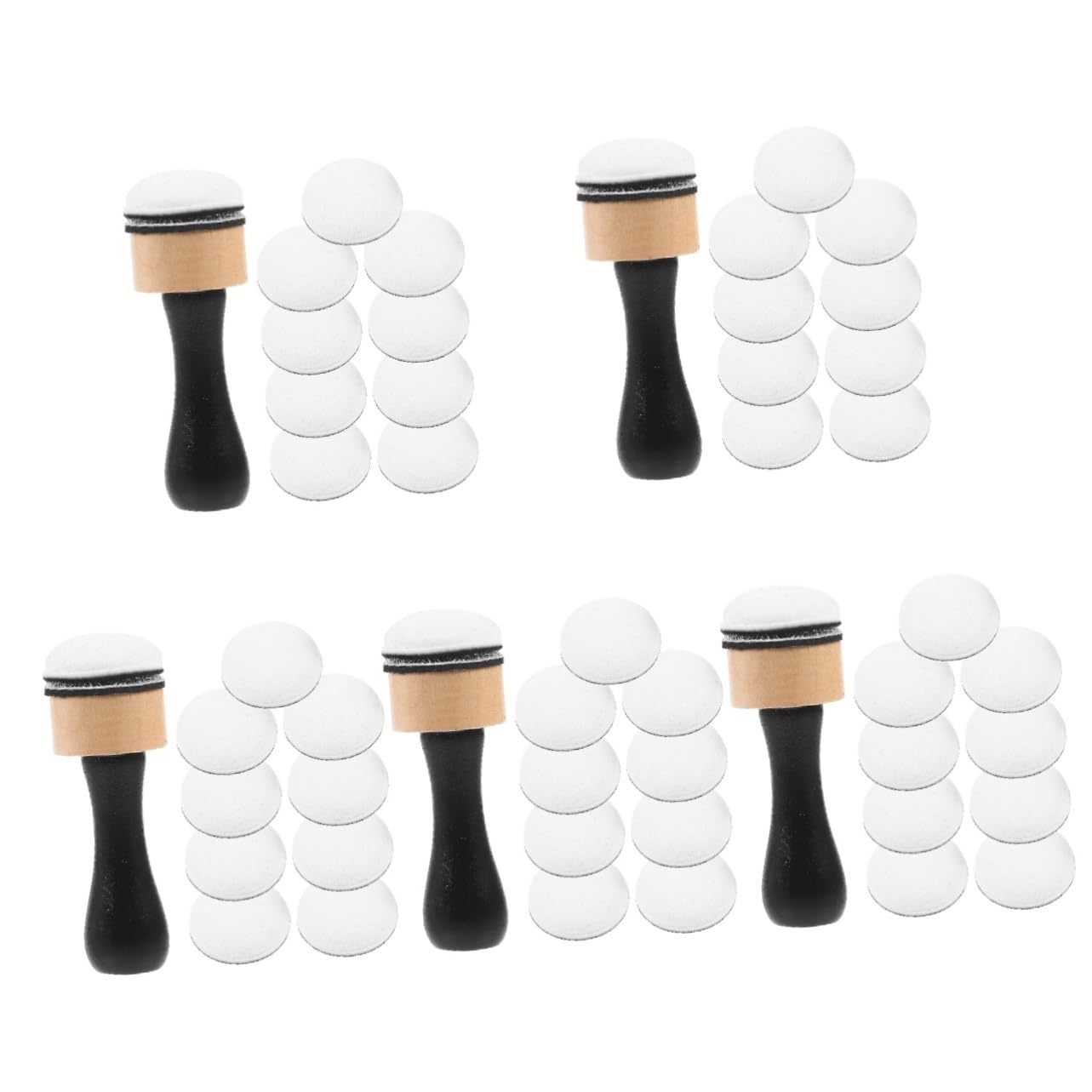 5 Set Spugne per Pittura Forma Adorabile Strumenti per Stampa per Pittura con Acquerelli e Acrilici Sviluppo Creativo