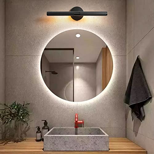 Ringrain Black Bathroom Vanity Lights 18.9 Inch All Brass Modern Wall Sconces,2 Light Wall Mounted Picture Light Perfect For Bathroom, Bedroom,Hallway,Staircase #TOP1