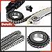 A-Premium Engine Timing Chain Kit W/Tensioner [fit DOHC, 4Cyl 2.0 2.2 2.4] Compatible with Chevy & GMC & Olds & Pontiac & Saab & Saturn & Buick, fits HHR, Equinox, G5, 9-3, Ion, Sky, LaCrosse & More