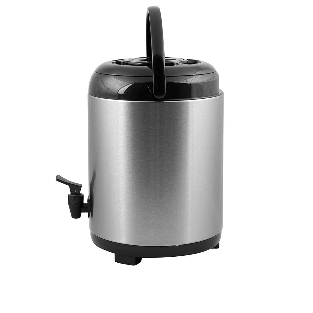 Bama Conterneur Isotherme avec Robinet 10L Portable Inox pour boissoins chaud ou froid Conservation 6h chaud, 8h froid