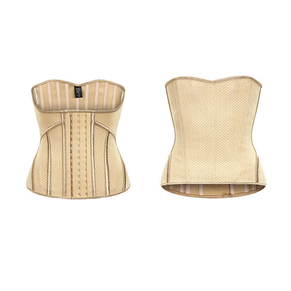 GUOCU Donna Cintura Dimagrante Lattice con Stecche in Acciaio Corsetto Sottoseno Fitness Modellamento Allenamento Sport del Corpo con Chiusura a Gancio Regolabile
