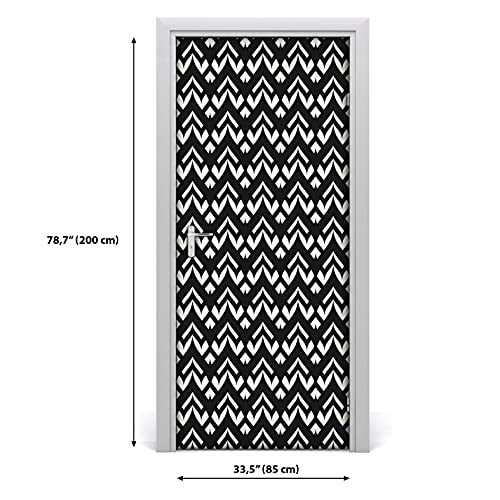 Étiquette décoration auto-adhésive pour masquer et rénover une porte abîmée - 3