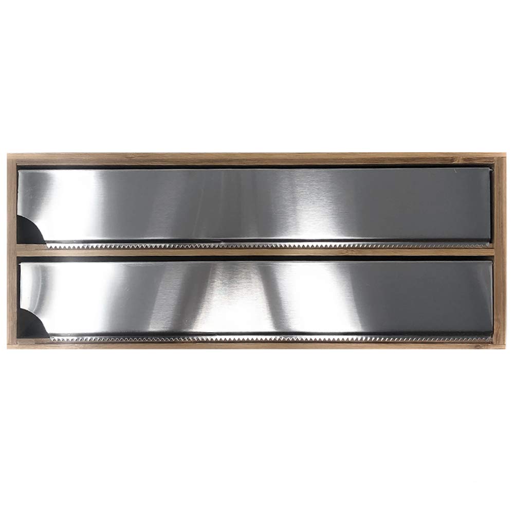 Distributeur Papier Aluminium et Film - Dérouleur Cuisine - Dérouleur Film Alimentaire - Rangement Tiroir Cuisine Papier Aluminium - Porte-Rouleau