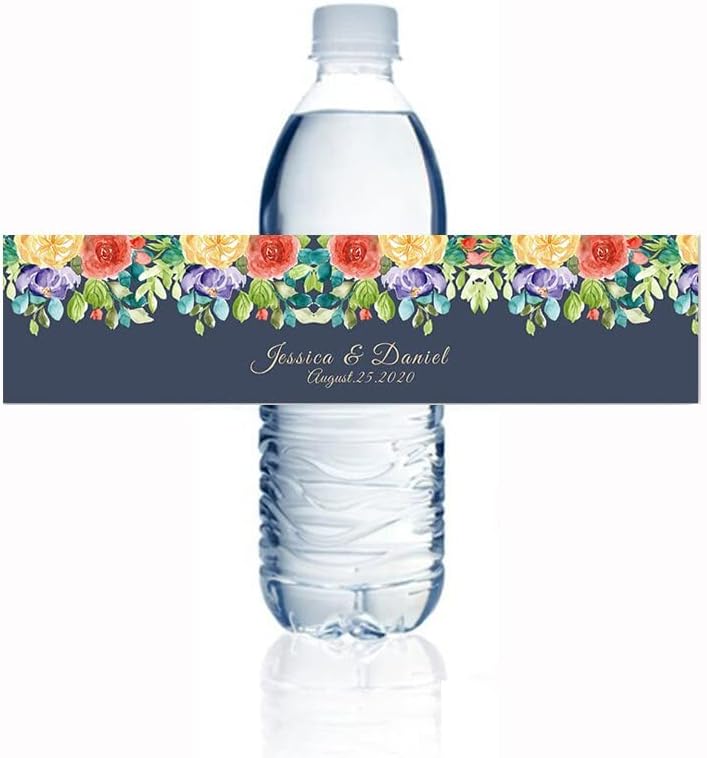 Miniatura 6 de Etiquetas personalizadas para botellas de agua de boda, calcomanías, cumpleaños, aniversarios, calcomanías personalizadas para botellas de agua,