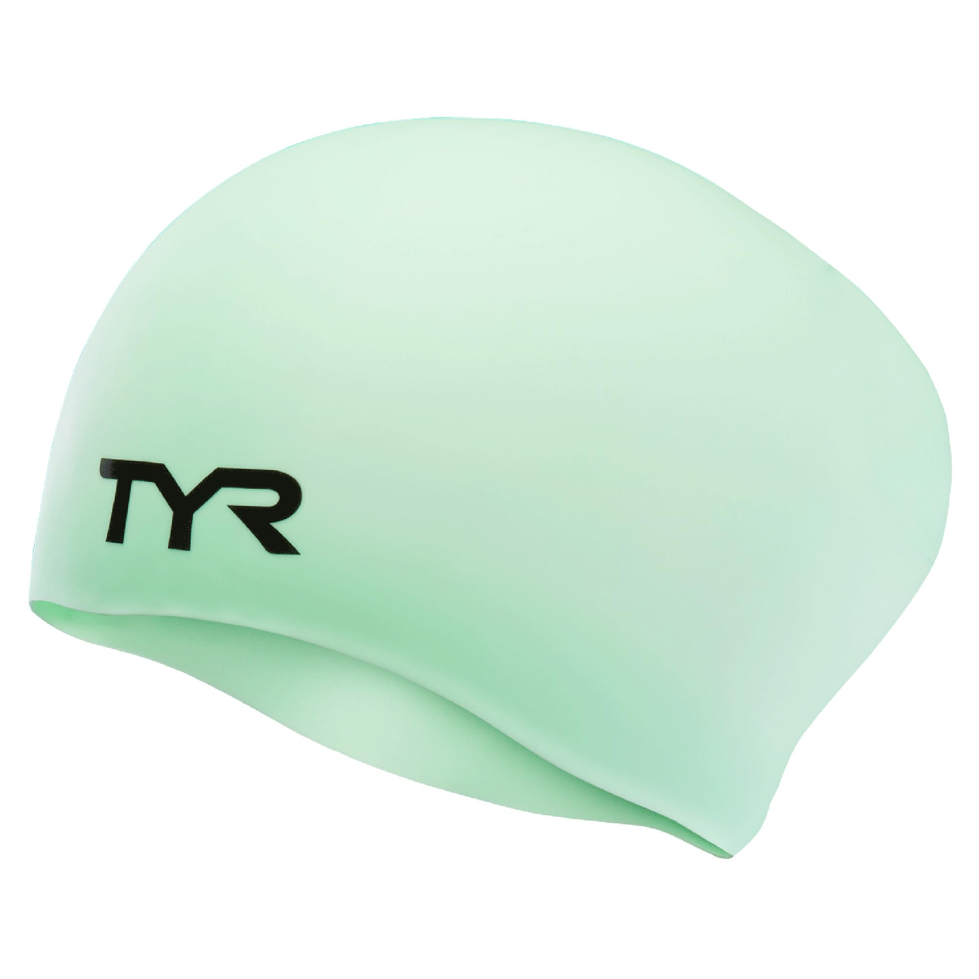 TYR Unisex Adult long hair silicone swim cap Long Hair Silicone Swim Cap - mint, M