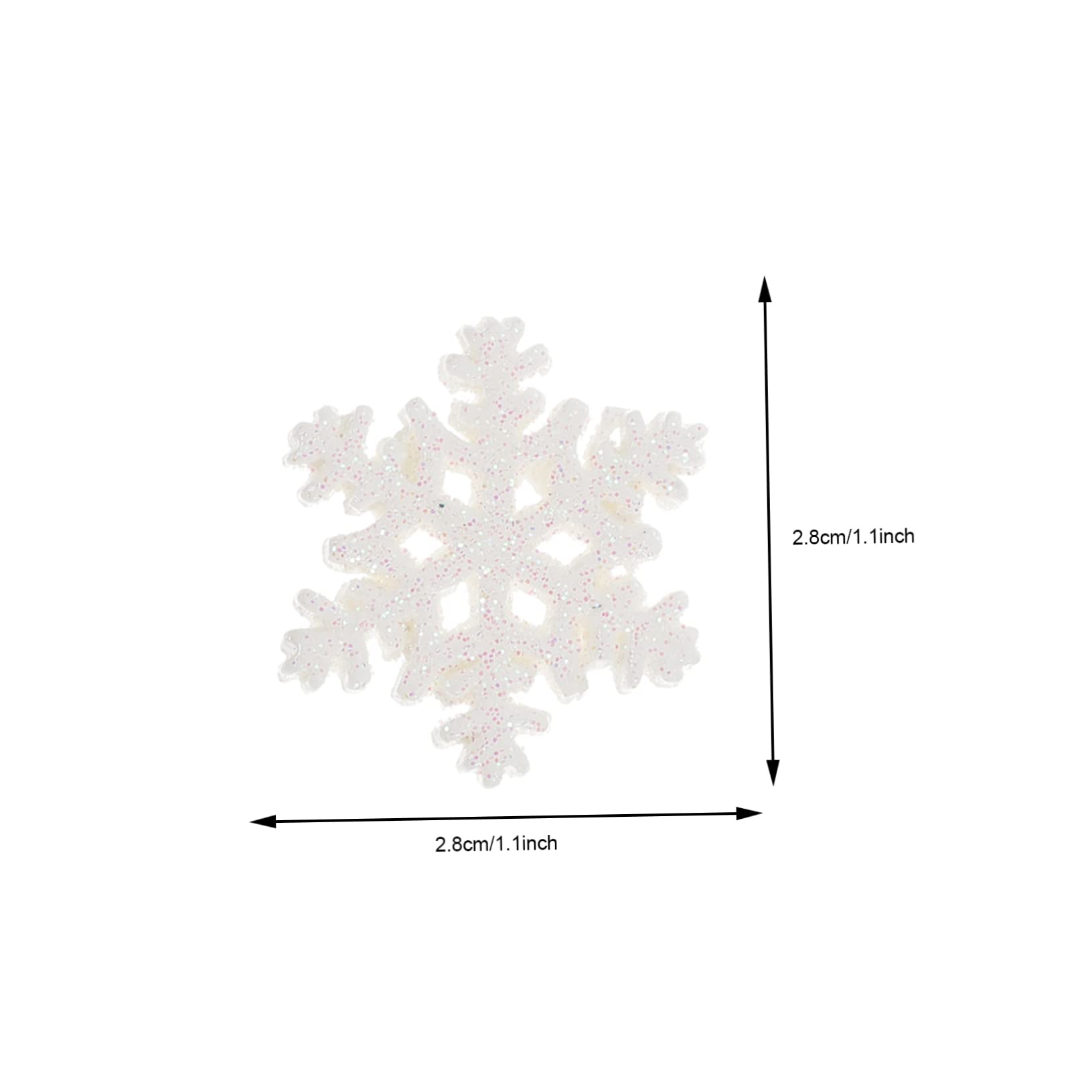 SHINEOFI 300 Pz Fiocco Di Neve Micro Paesaggio Ciondolo Fiocco Di Neve Glitterato Decorazioni Per Festival Fai Da Te Casa Delle Bambole Delle Fate Delle Vacanze Micropaesaggio Resina Bianca