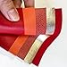 Genuine Leather Sheets for Crafts: 5 Leather Sheets for Crafts RED & Rose Gold 5x5 Inches Large