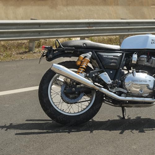 Image of MOTO TORQUE BOLT PRO Performance Slip-on Twin Exhaust for RE Interceptor 650, Continental GT 650 (POLISH)