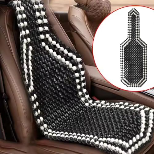 Cubierta de asiento para el automóvil con cuentas transpirable de madera de 51x15 4