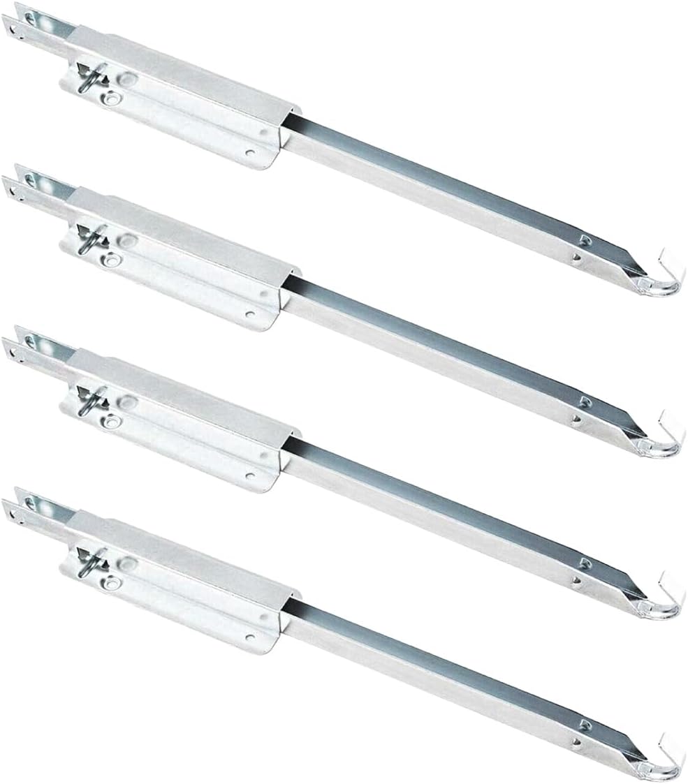 PowerTec 71426-P2V Metal Drop Leaf Table Supports, Sliding Drop Leaf Table Hardware for RV Table, Folding Table, Dining Table and Portable Carts, 4 PK
