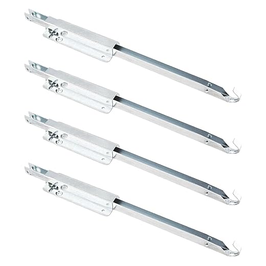 POWERTEC 71426-P2V Metal Drop Leaf Table Supports, Sliding Drop Leaf Table Hardware for RV Table, Folding Table, Dining Table and Portable Carts, 4 PK