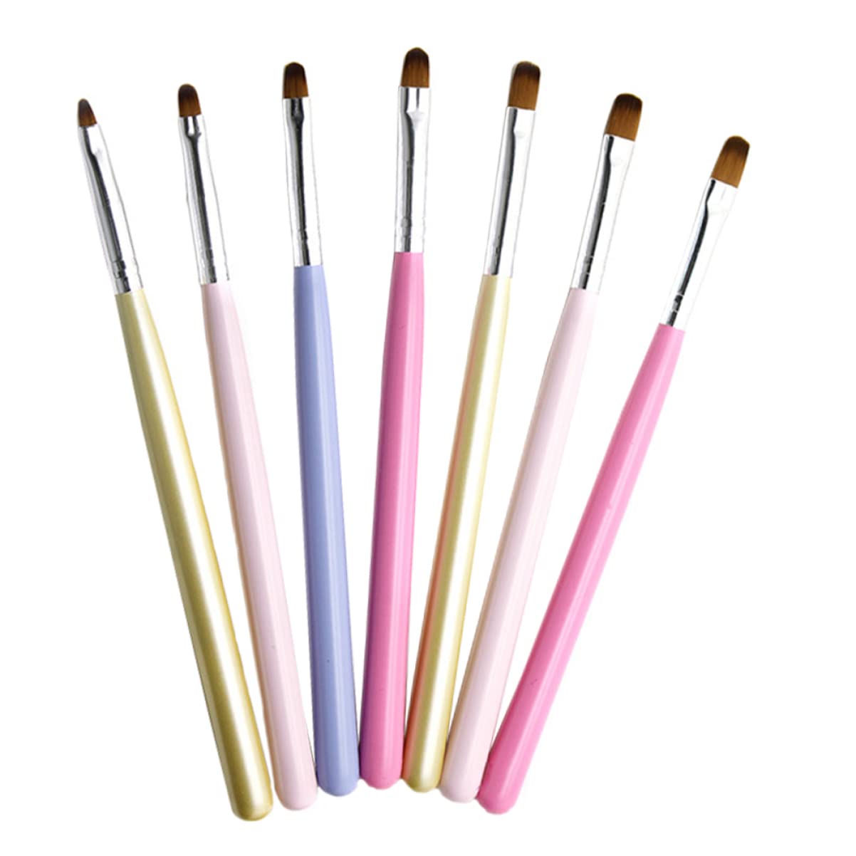 FRCOLOR 32pezzi Pennelli Per Nail Art Con Manici Ergonomici e Bristle Resistenti Per Estensioni e Decorazioni Unghie Per Uso Professionale e Personale