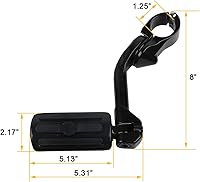 Vista 4 de XFMT - Estribos de color negro mate para motocicleta, 1.25 pulgadas, incluye kit de montaje