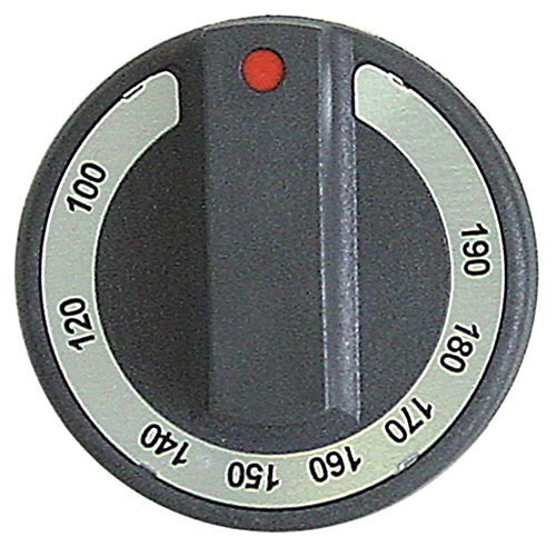 Olis 922FRE, 9141PFRE, 941FRE, 941RFRE - Mordaza para freidora, para termostato, diámetro de 77 mm, símbolo de 100-190 °C, para eje de 6 x 4,6 mm