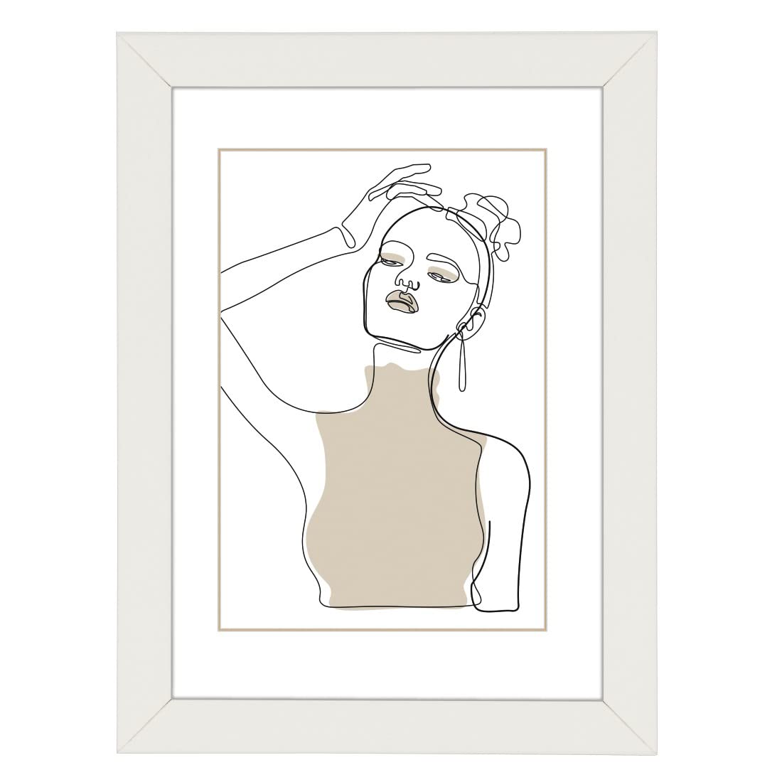 Cadre photo en bois Hama Copenhague 40x50 cm blanc grand format mural resistat