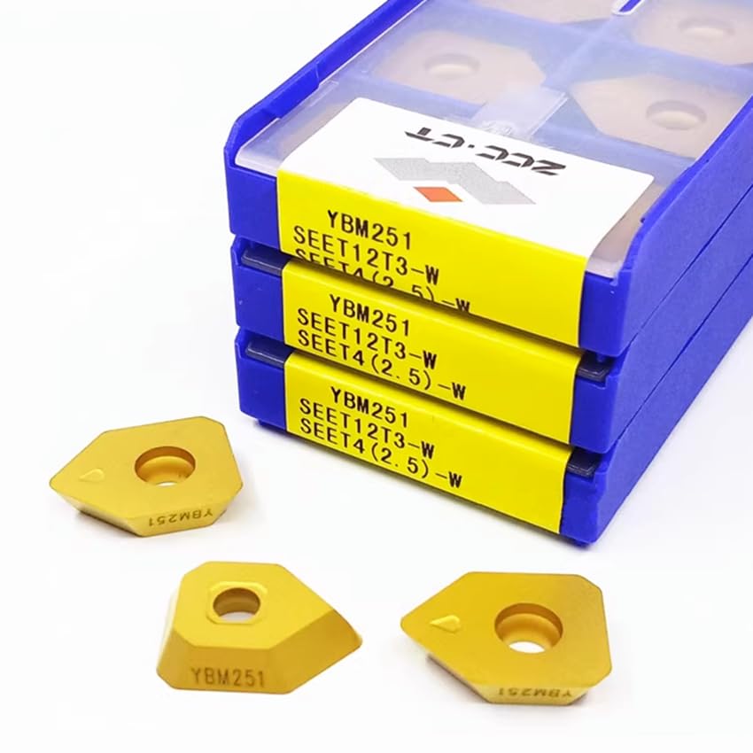Tool Part for SEET12T3-W YBD152/SEET12T3-W YBG202/SEET12T3-W YBG205/SEET12T3-W YBM251 SEET12T3-W SEET42.5 CNC Inserts 10pcs/Box - (Angle: SEET12T3-W YBG205 / Shank Diameter: 100pcs (10 Box))
