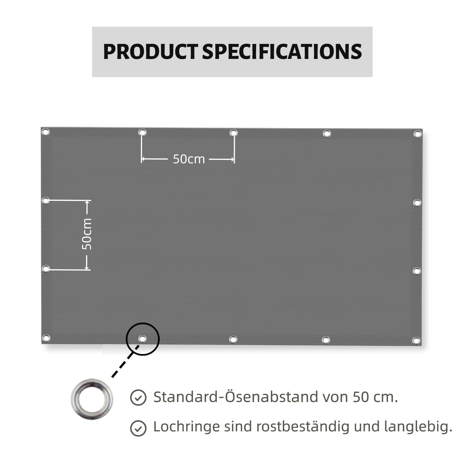 Toile Ombrage 320x400cm Ombrage, UV Protection 98%, Résistant, Ventpour à l'eau Toile d'ombrage Plusieurs Tailles et Coloris pour Jardin, Terrasse, Balcon, Extérieur, Gris Clair