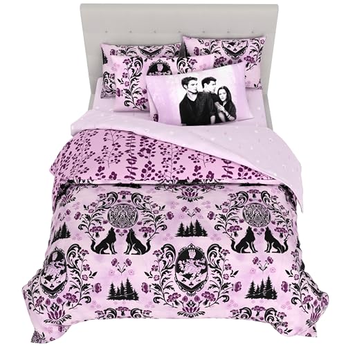 Image of Twilight The Saga Bedding Set, Queen Size 7-Piece Super Soft Fluffy Reversible Comforter & Sheet Set with Sham, (100% Officially Licensed Product) By Franco Collectibles