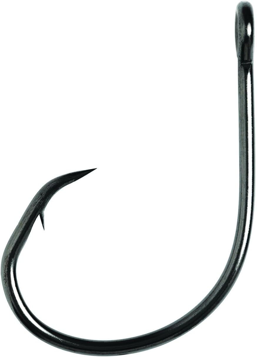 Eagle Claw L197 Circle Hook Platinum Black Finish, Offset Circle Hook Sizes 2/0 to 8/0 in 50 and 100 Packs