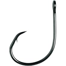 Eagle Claw L197 Circle Hook Platinum Black Finish, Offset Circle Hook Sizes 2/0 to 8/0 in 50 and 100 Packs