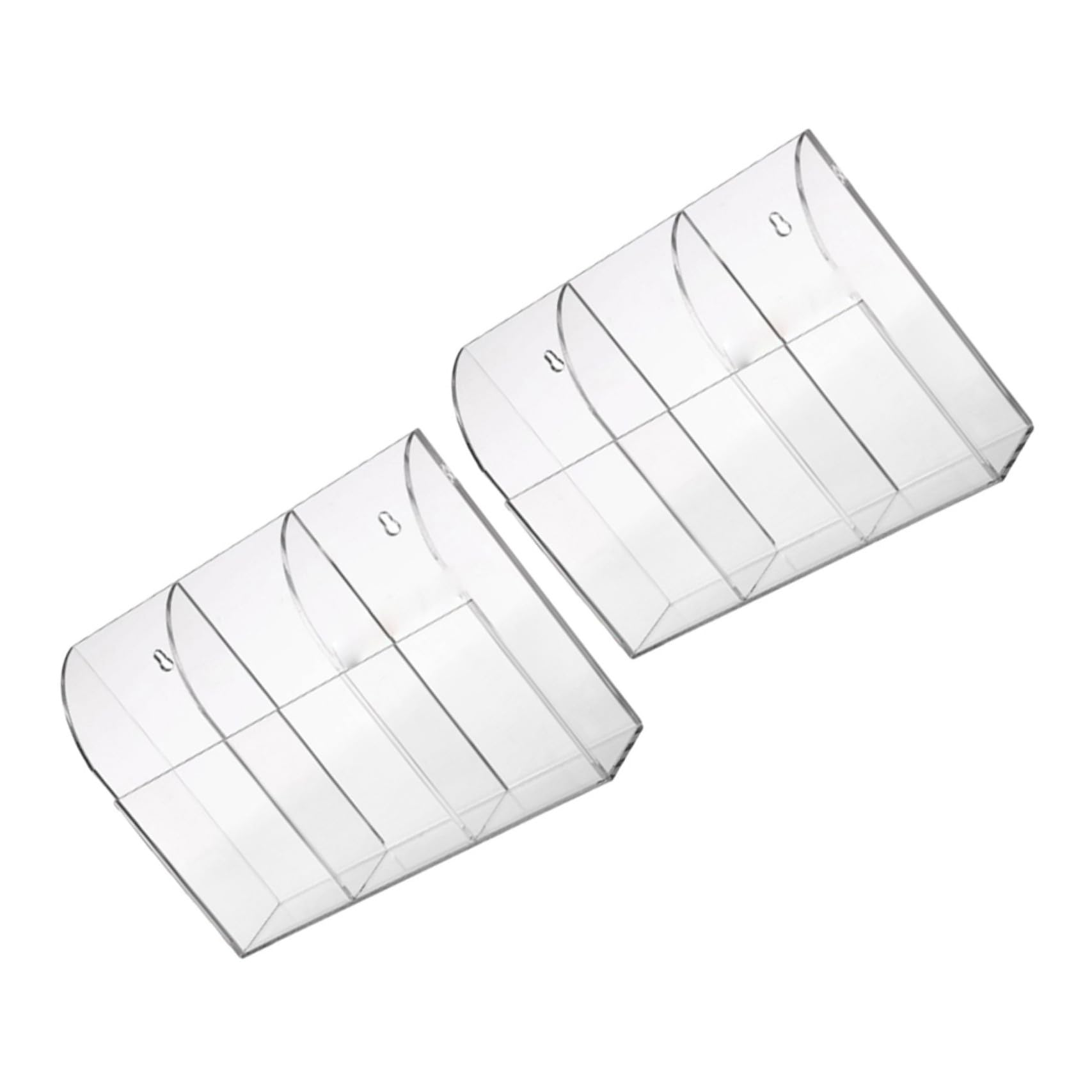 Amosfun Juego de 2 Soportes de Pared de Acrílico Transparente para Organizar Mandos Tv en Casa y Oficina Alta Resistencia y Diseño Multiusos