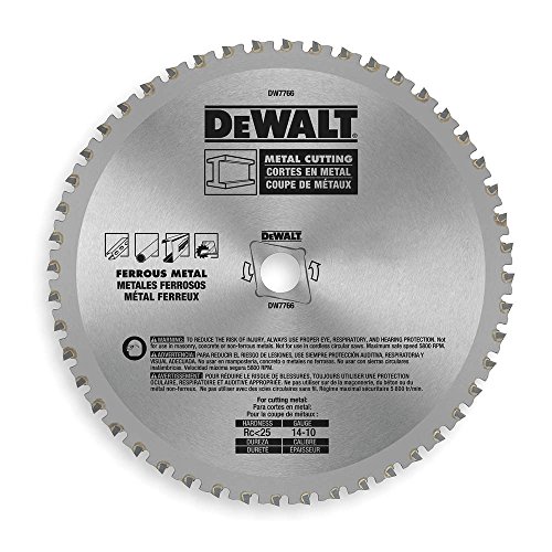 DEWALT Circular Saw Blade, 7 1/4 Inch, 48 Tooth, Ferrous Metal Cutting (DWA7766) by DEWALT - Used condition - US$36.63