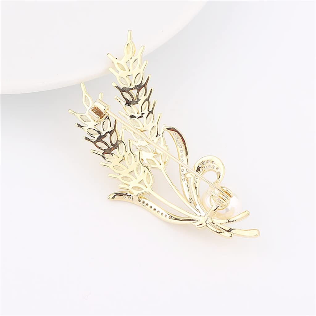 Spilla con Perle di Temperamento, Corsage di Grano, Accessori per Giacche da Abito, Spilla con Zirconi, Decorazione da Donna,