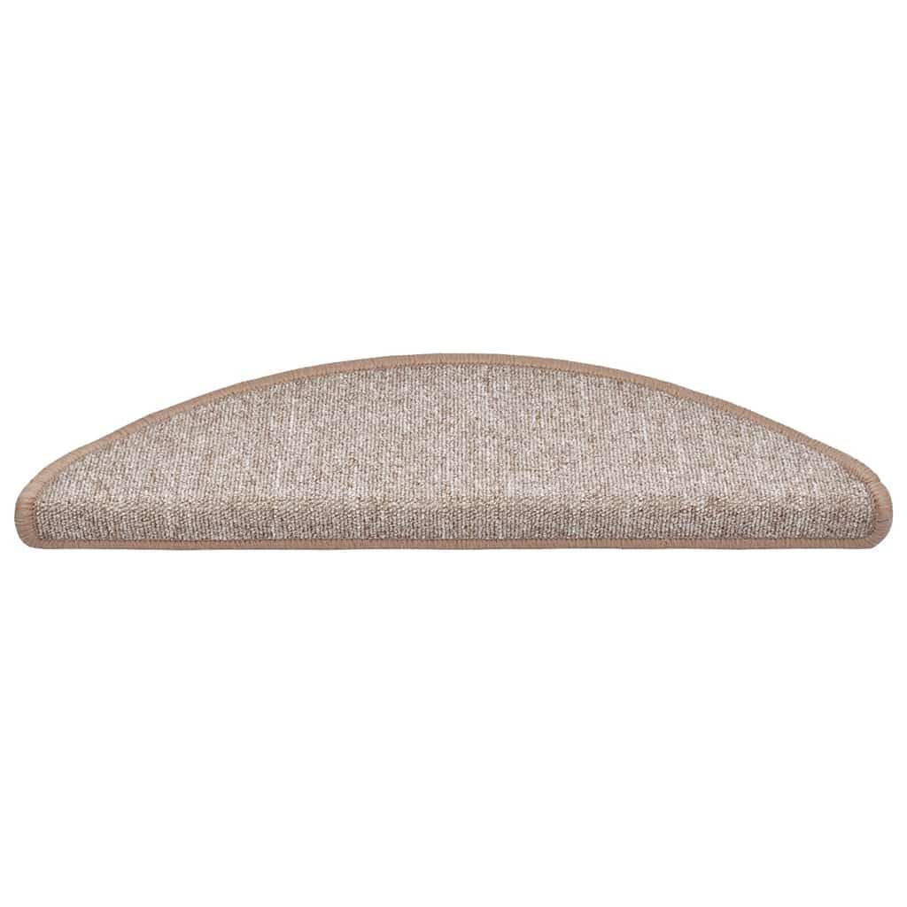 Maty na schody, 30 szt., jasnobrązowe, 56 x 17 x 3 cm, wykonane w 100% z tuftowanego polipropylenu, antypoślizgowe, z dwustronną taśmą klejącą do ochrony schodów drewnianych i dekoracyjnych