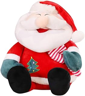 Totority Floor Seating Cushion Christmas Plush Stuffed Toys Santa Claus Plush Doll Xmas Decorations Home Ornament Holiday Present for Kids Toys Christmas Santa Claus Doll