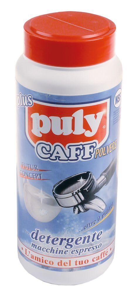 PULY CAFF Plus Reiniger für Kaffeemaschine (900 g x5), Kaffeefettreiniger, Reinigungspulver, NSF, powder zur Reinigung von Filter, Siebträger und Brühgruppe, 5 Dose 900 g