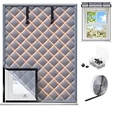 Taimimy Fensterisolierungsset, Fenster Isolierung Gegen Kälte,120 x 160 cm,Thermo Fensterabdeckung, Isolierfolie Fenster Winter,Wetterfeste Isolierfolie für Fenster Winterfest Machen