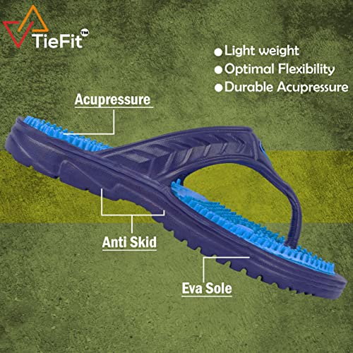 Image of TieFit Men's Accupressure Non-Slip Slipper Flip & Flop