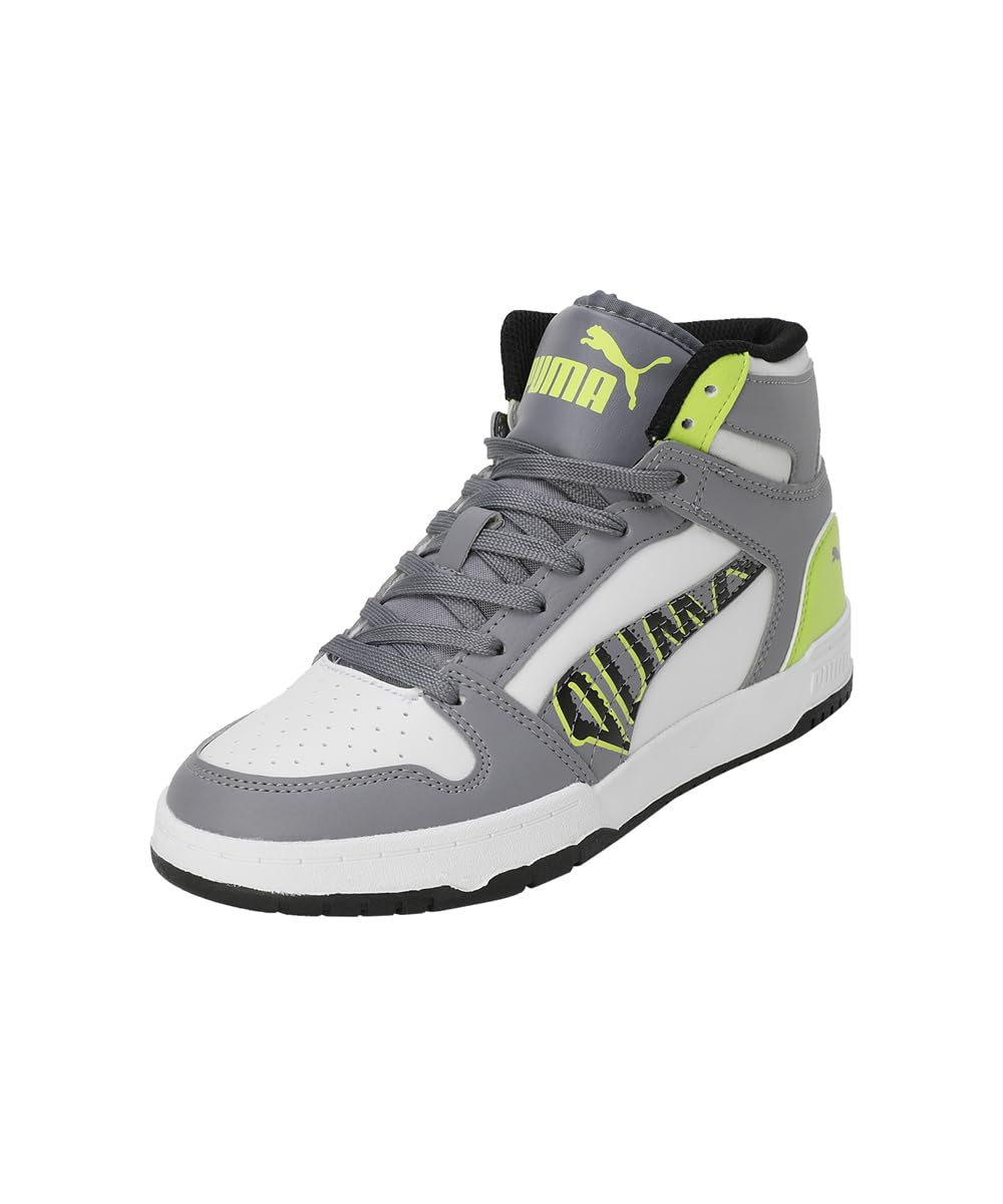 Puma Unisex-Kid RBD Game V1 JR Feather Gray-Lime Smash-Gray Tile Sneaker - 4 UK (40030902) (B0D6VZH3N2) Amazon Price History, Amazon Price Tracker