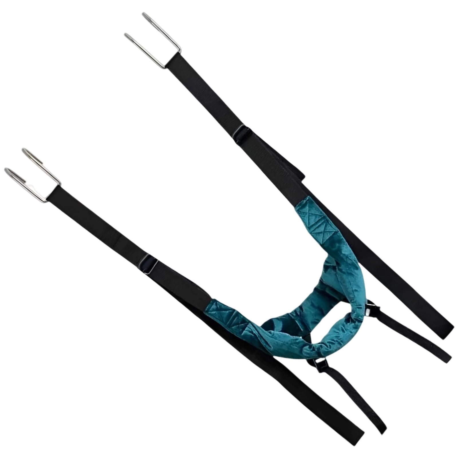 Dispositivo de estiramiento cervical, dispositivo de estiramiento ajustable con hebilla para comodidad de columna vertebral en casa, hamaca elástica portátil y correa para el cuello para marco de
