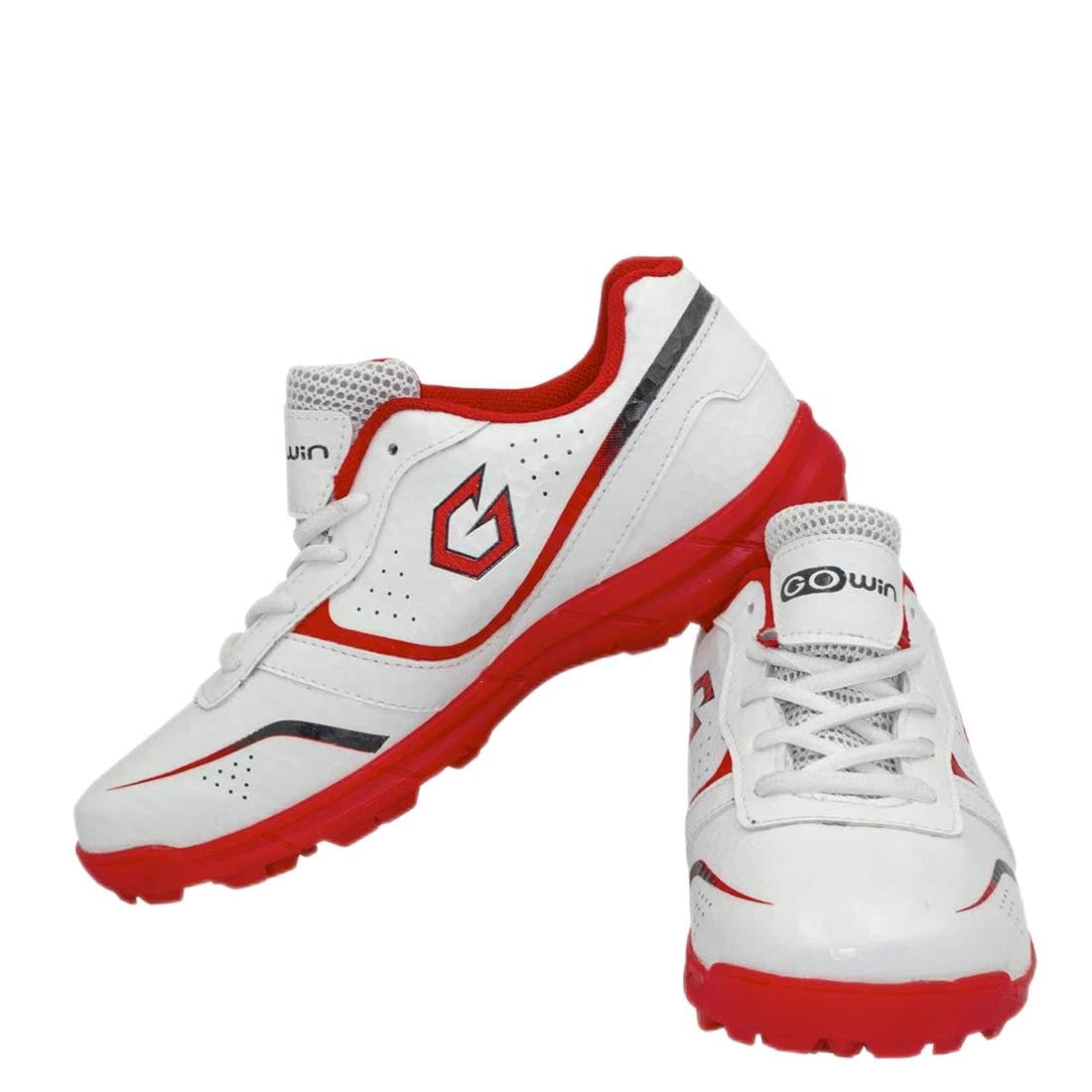 Academy White/Red Cricket Shoes Size-4 with TR-777-W Cricket Leather Ball Alum Tanned White-image-41