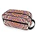 Produktbild QMIN Tragbare Kulturtasche Indian Tribal Floral Mandala Kulturbeutel Reise Multifunktional Kosmetiktasche Make-up Tasche Aufbewahrung Tasche für Jungen Mädchen Frauen Männer