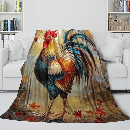 Couverture coq contre les nuits froides couverture lit microfibre