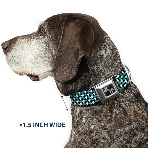 Collier de chien réglable 9-38cm Buckle Down imprimé noir et blanc pour chiots - 8