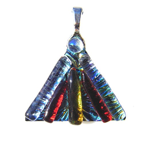 Feel Good Gold Pendentif en Verre dichroïque Fait Main éventail magnifié