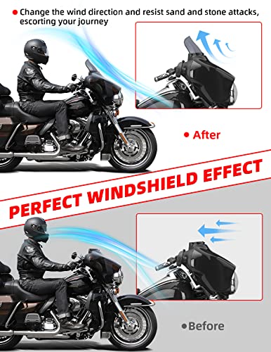 Amazicha Smoke Tint 6" Windshield Windscreen Compatible For Harley Davidson Touring Street Glide Electra Glide Flht Flhtc Flhx 1996-2013 #TOP5