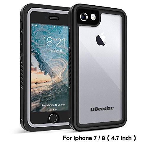 UBeesize Compatible Waterproof Case for iPhone 8/7 Full Body Protective Cover Shockproof Dirtproof Snowproof IP68 Certified Underwater Case for iPhone 7/8 4.7 inch