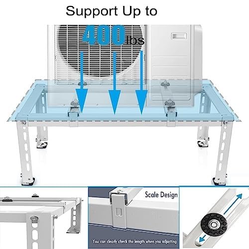 Soporte de aire acondicionado mini split y bomba de calor para suelo 80x30x40cm 3