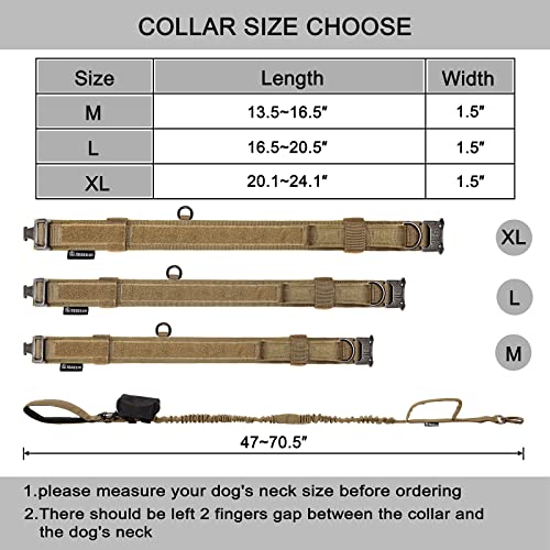 Collier tactique militaire pour chien d'élite en nylon robuste - 15