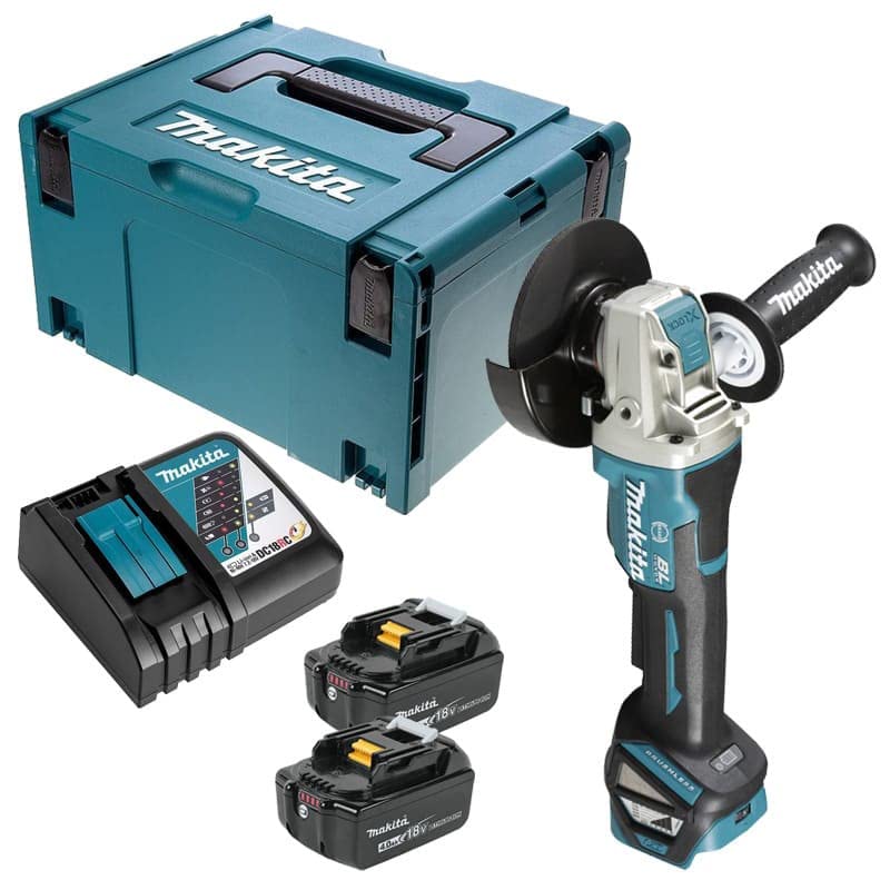 Makita DGA519RMJ Winkelschleifer 18 V LXT Ø 125 mm (2 x 4,0 Ah) aus Makpac