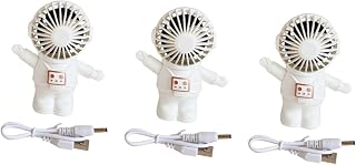 Didiseaon Hand Held Fan 3pcs Handheld Fan Portable Hand Fan Cartoon Astronaut Fan Electric Fan Travel Chargeable Decorations