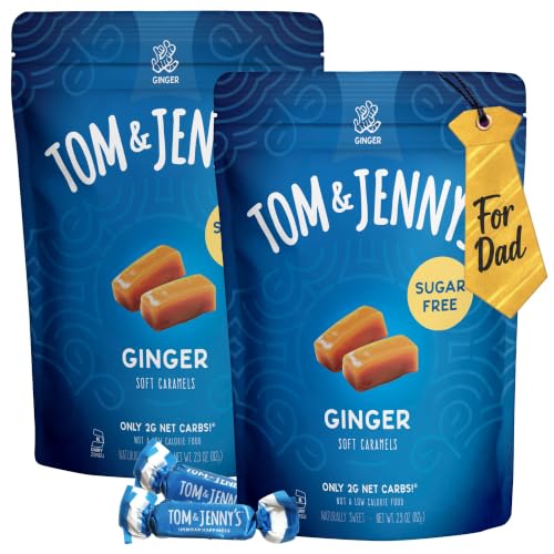 Tom & Jenny's Sugar Free Candy (Soft Caramel) with Ginger