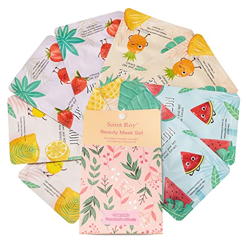 Face Masks Skincare, Hydrating Face Masks, Moisturizing, Brightening And Soothing, Sheet Mask For All Skin Type Korean Beauty Favorite, Skincare, Facial Mask(Pack Of 8) #TOP4