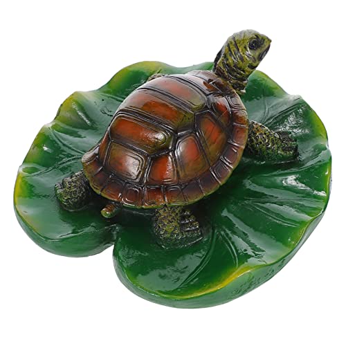 HEMOTON 1Pièce Décoration Flottante pour Étang Figurine de Tortue Résine Ornement Réaliste pour Jardin et Aquarium Accessoire de Décor Aquatique